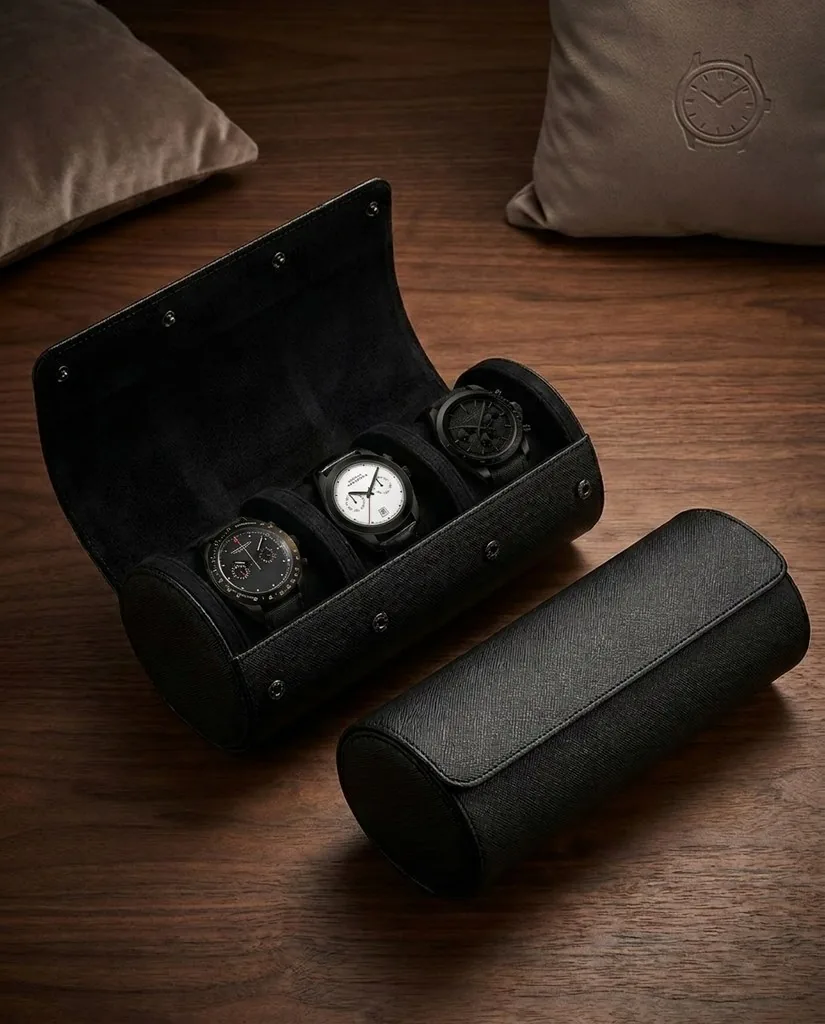 The Large Travel Case, leather watch case for Manx and the collection