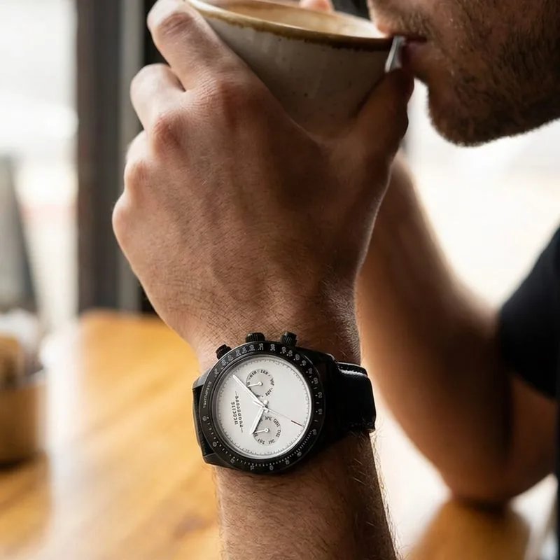 An automatic watch worn on the wrist